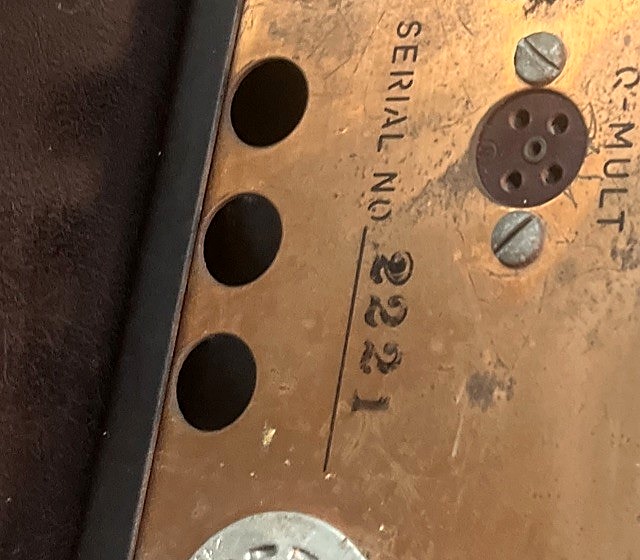 Drake 2-B rear apron stamped SERIAL NO 2221