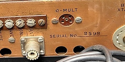 Drake 2-B rear apron stamped SERIAL NO 2598