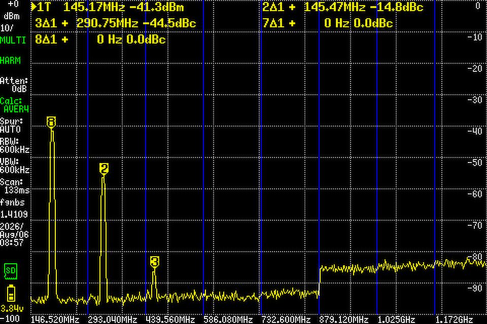 Baofeng UV-5RX3 Harmonic Spectrum Capture